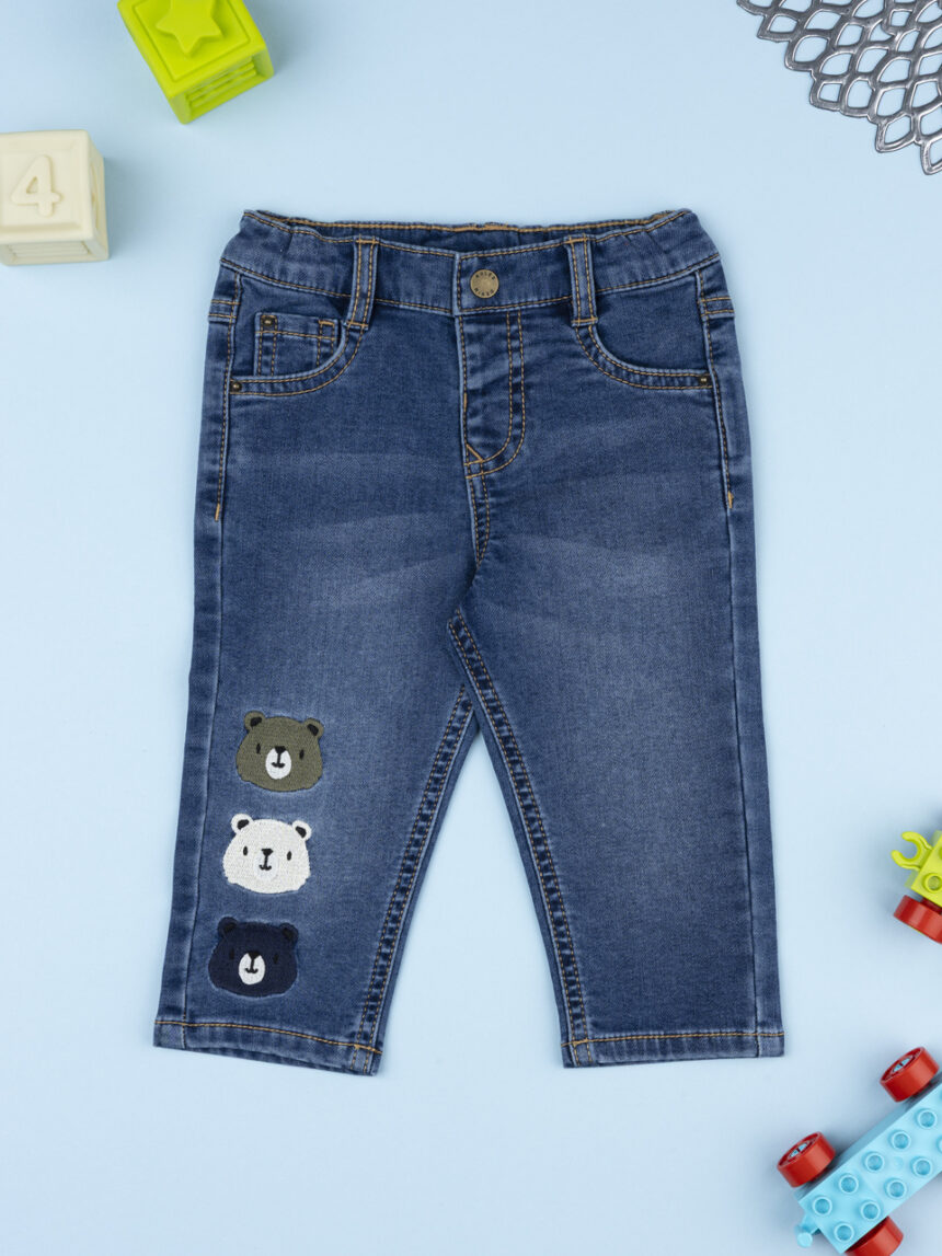 βρεφικό τζιν παντελόνι με αρκουδάκια για αγόρι - Prénatal