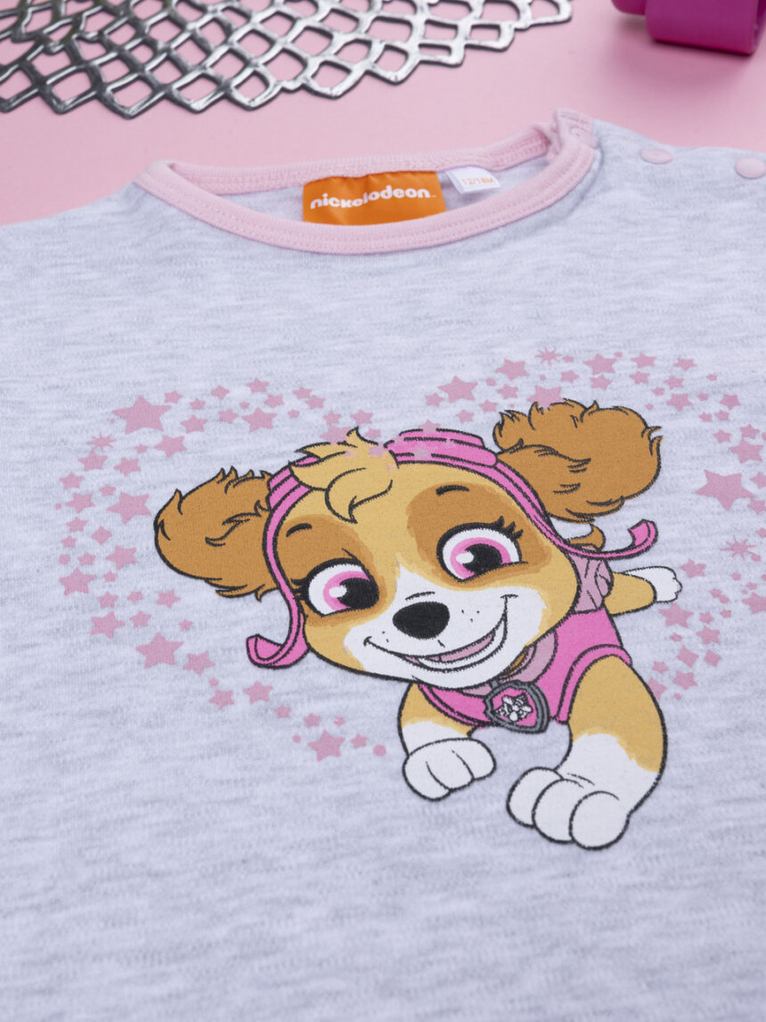 βρεφική πιτζάμα γκρι paw patrol για κορίτσι - Prénatal