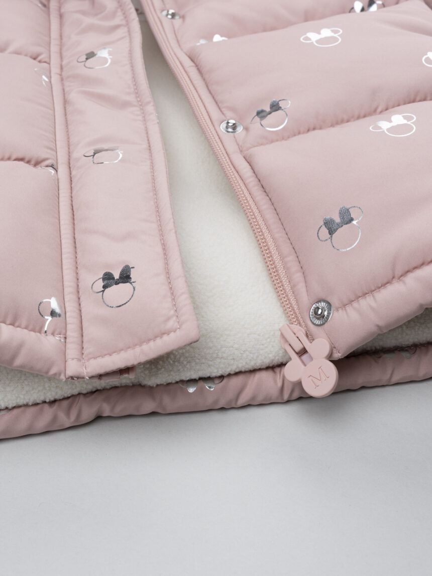 βρεφικό μπουφάν puffer ροζ minnie για κορίτσι - Prénatal