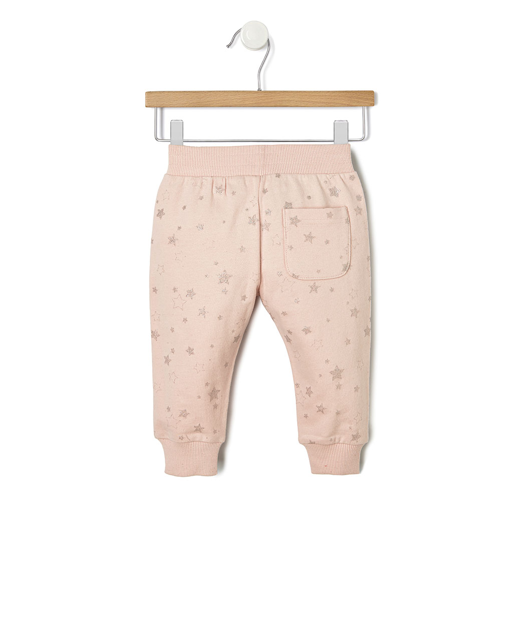 βρεφικό παντελόνι φούτερ ροζ με αστεράκια για κορίτσι - Prénatal