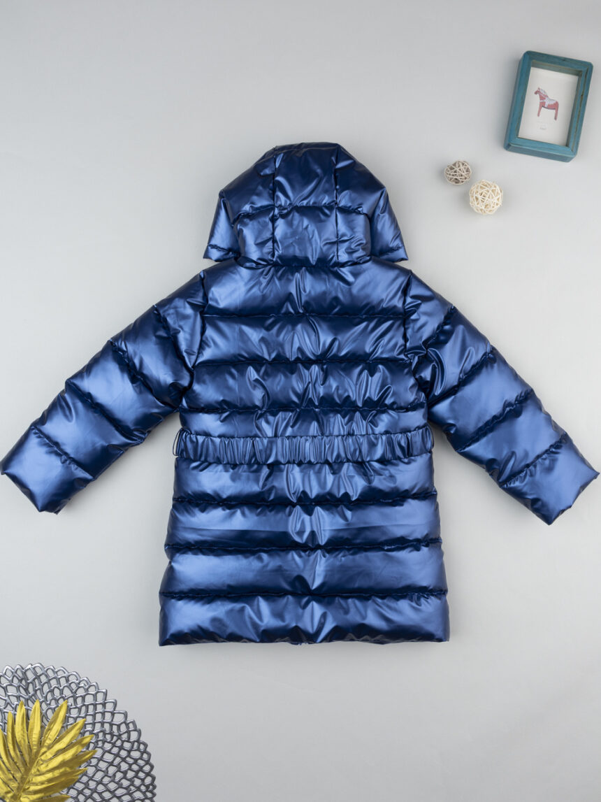 παιδικό μπουφάν puffer μπλε metallic για κορίτσι - Prénatal