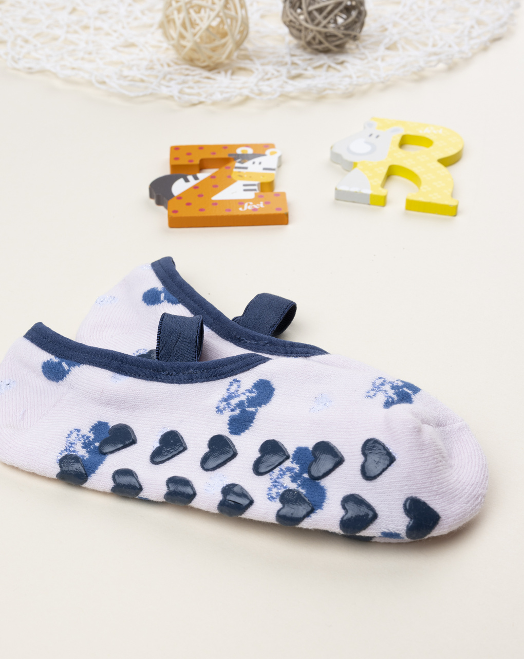 βρεφικές αντιολισθητικές κάλτσες-μπαλαρίνες με κερασάκια για κορίτσι - Prénatal