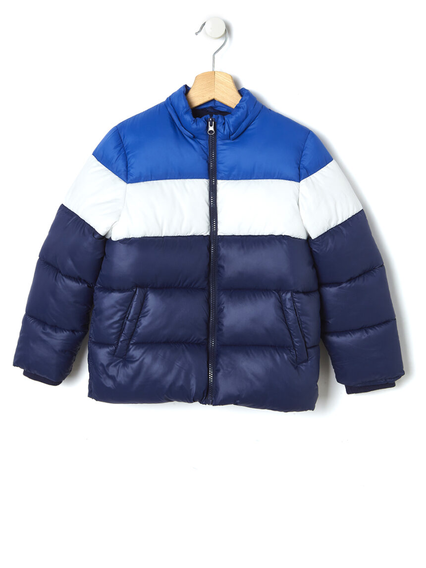 παιδικό μπουφάν puffer ριγέ μπλε για αγόρι - Prénatal