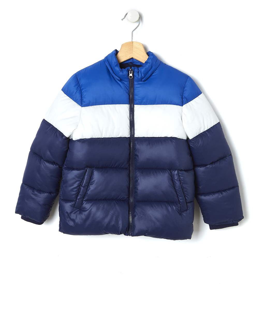 παιδικό μπουφάν puffer ριγέ μπλε για αγόρι - Prénatal