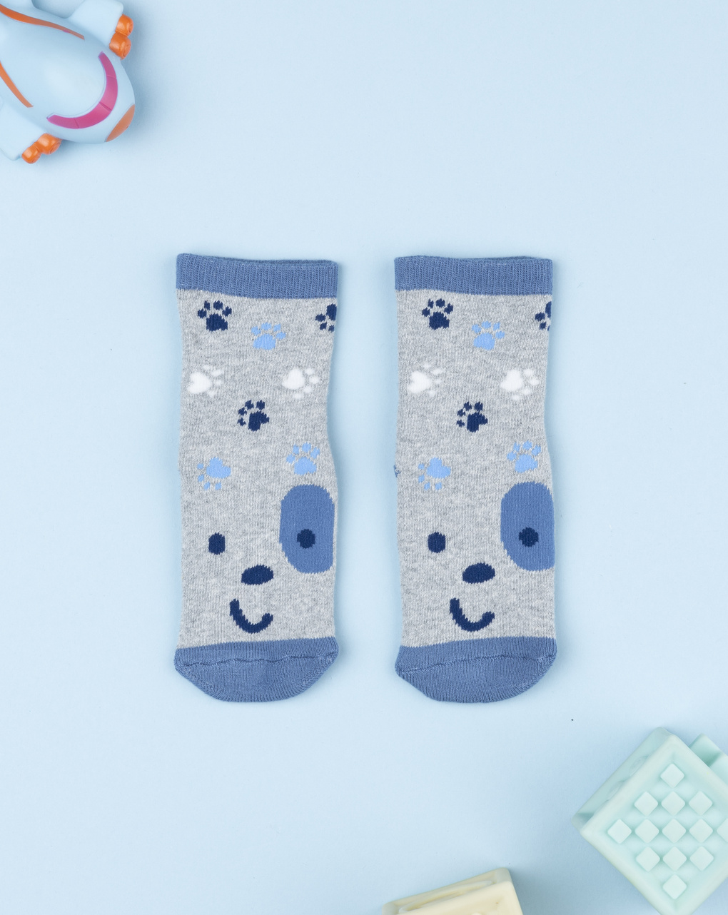 βρεφικές αντιολισθητικές κάλτσες με σκυλάκι για αγόρι