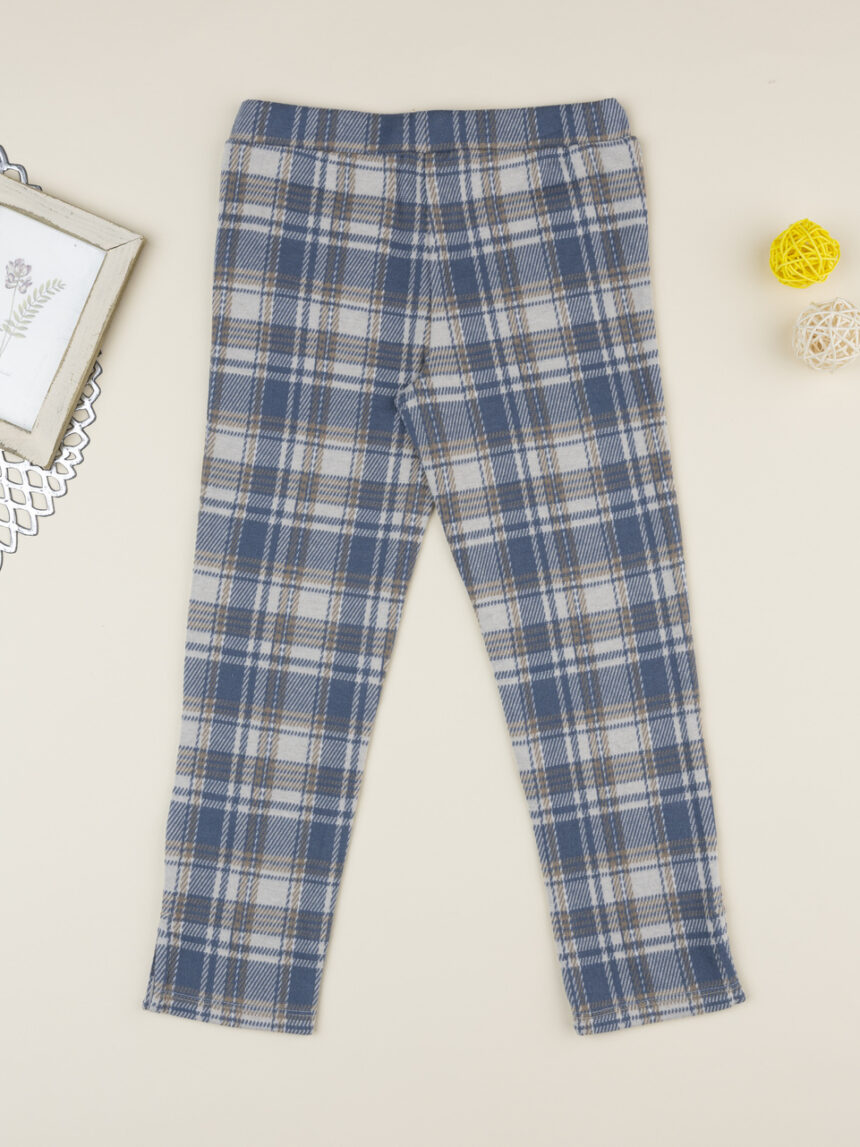 παιδικό κολάν καρό μπλε/καφέ για κορίτσι - Prénatal