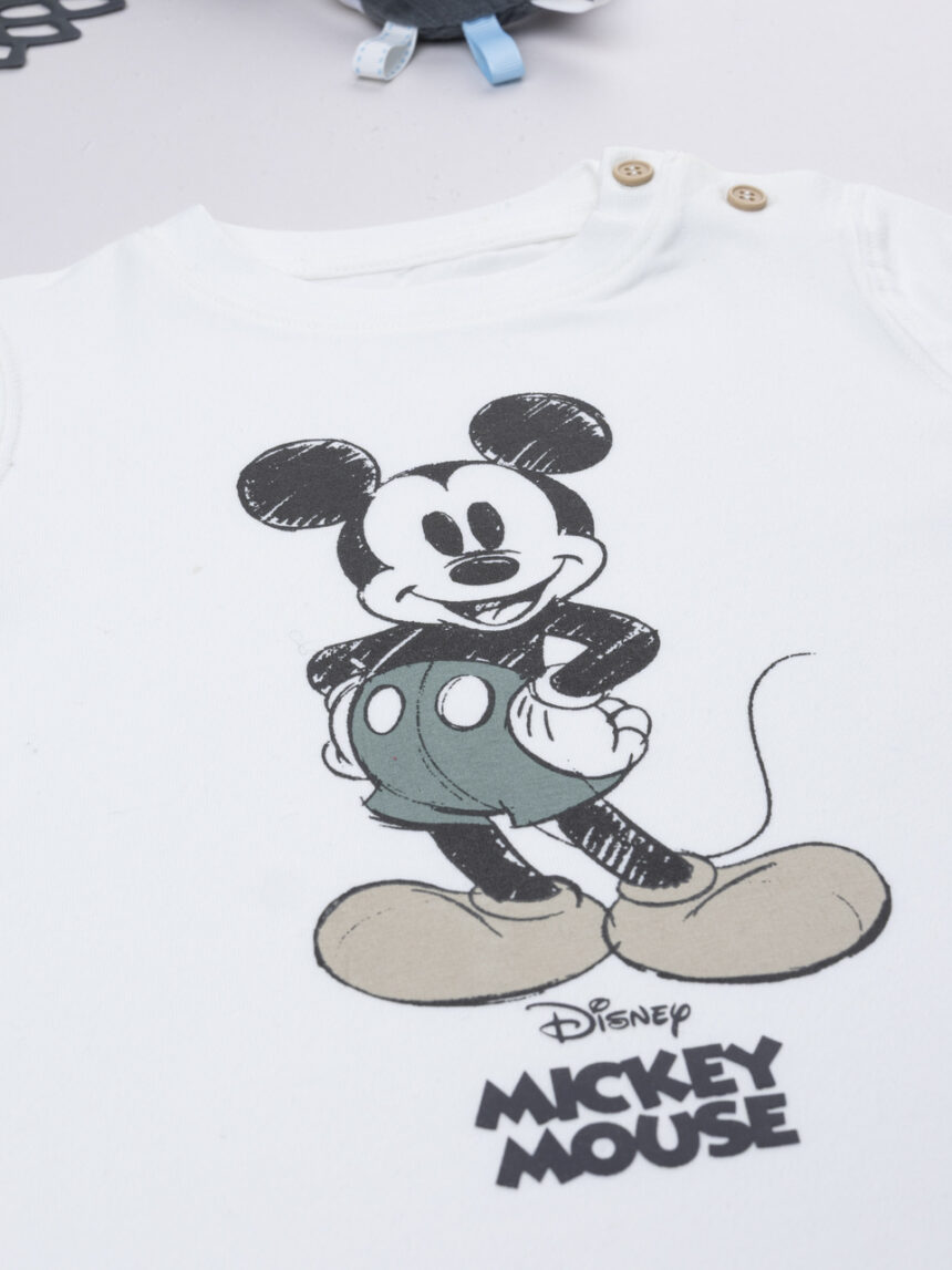βρεφική μπλούζα λευκή mickey για αγόρι - Prénatal