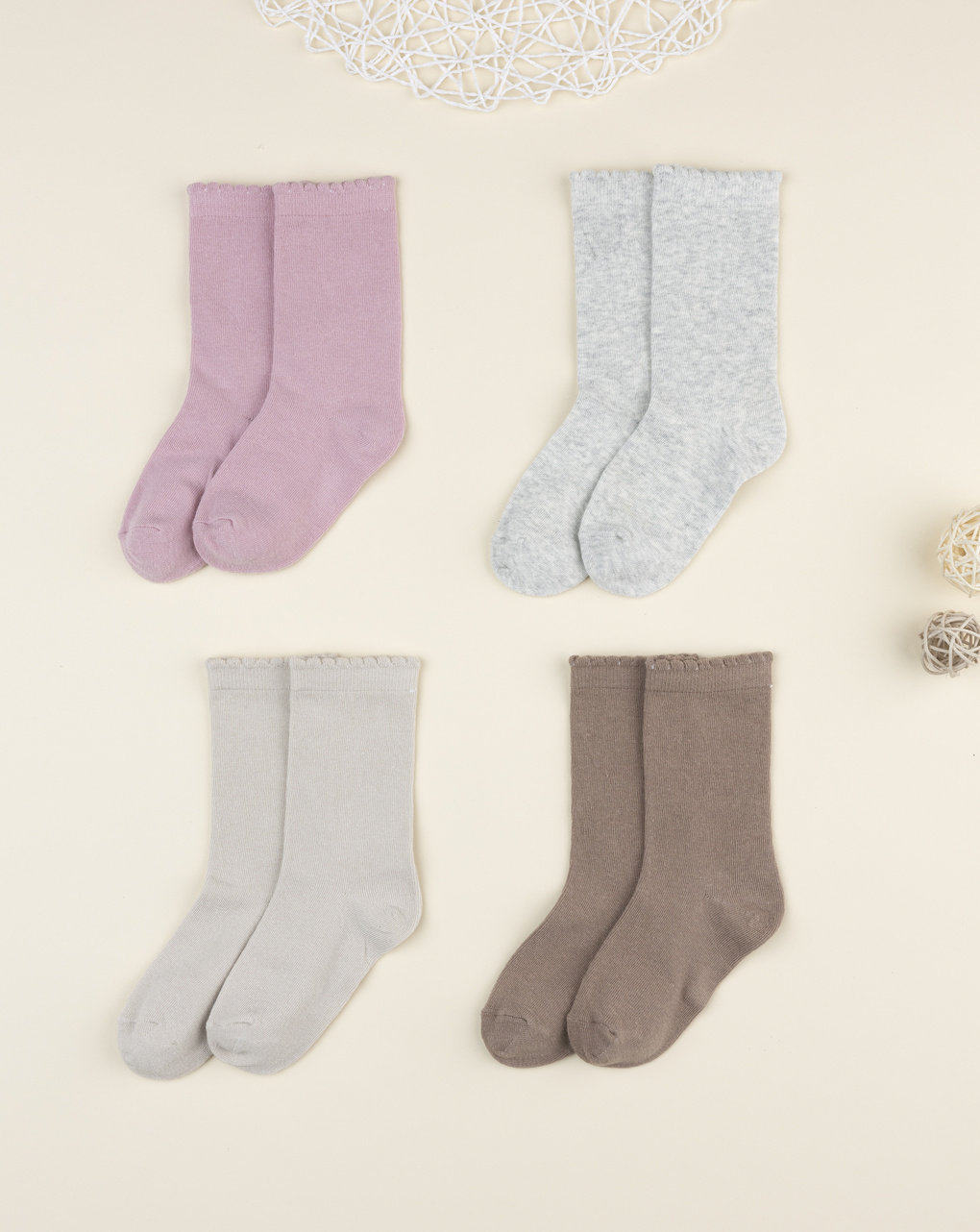 παιδικά καλτσάκια πακέτο x4 autumn για κορίτσι