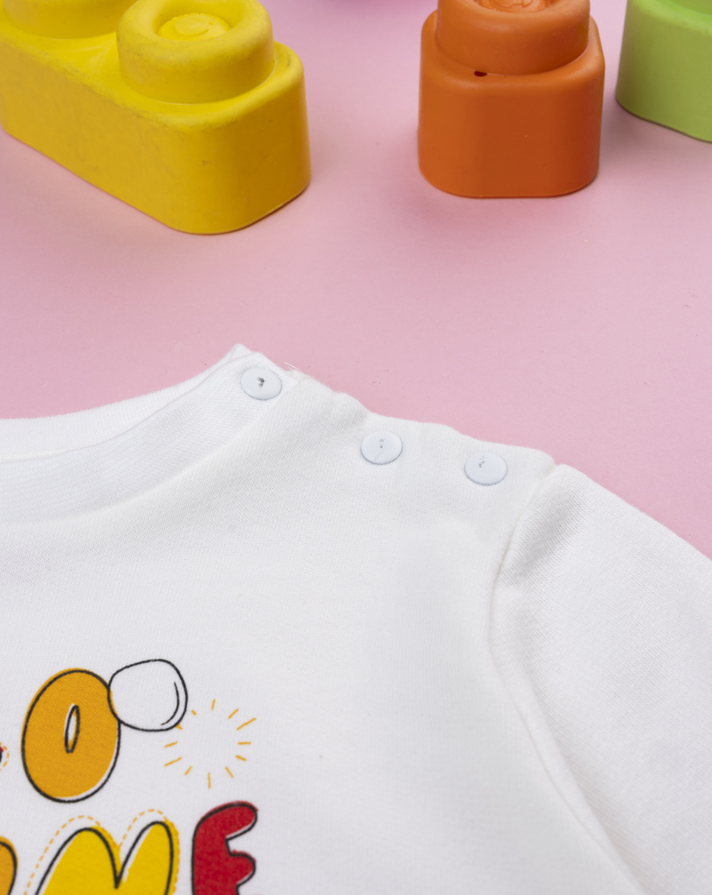 βρεφική πιτζάμα λευκή/πορτοκαλί bing για αγόρι - Prénatal