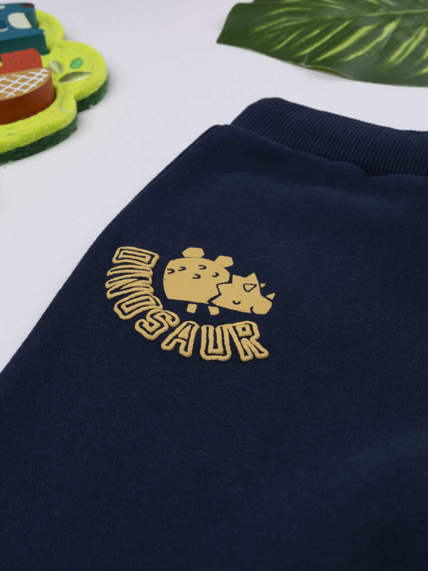 βρεφικό παντελόνι φόρμας μπλε με δεινόσαυρο για αγόρι - Prénatal