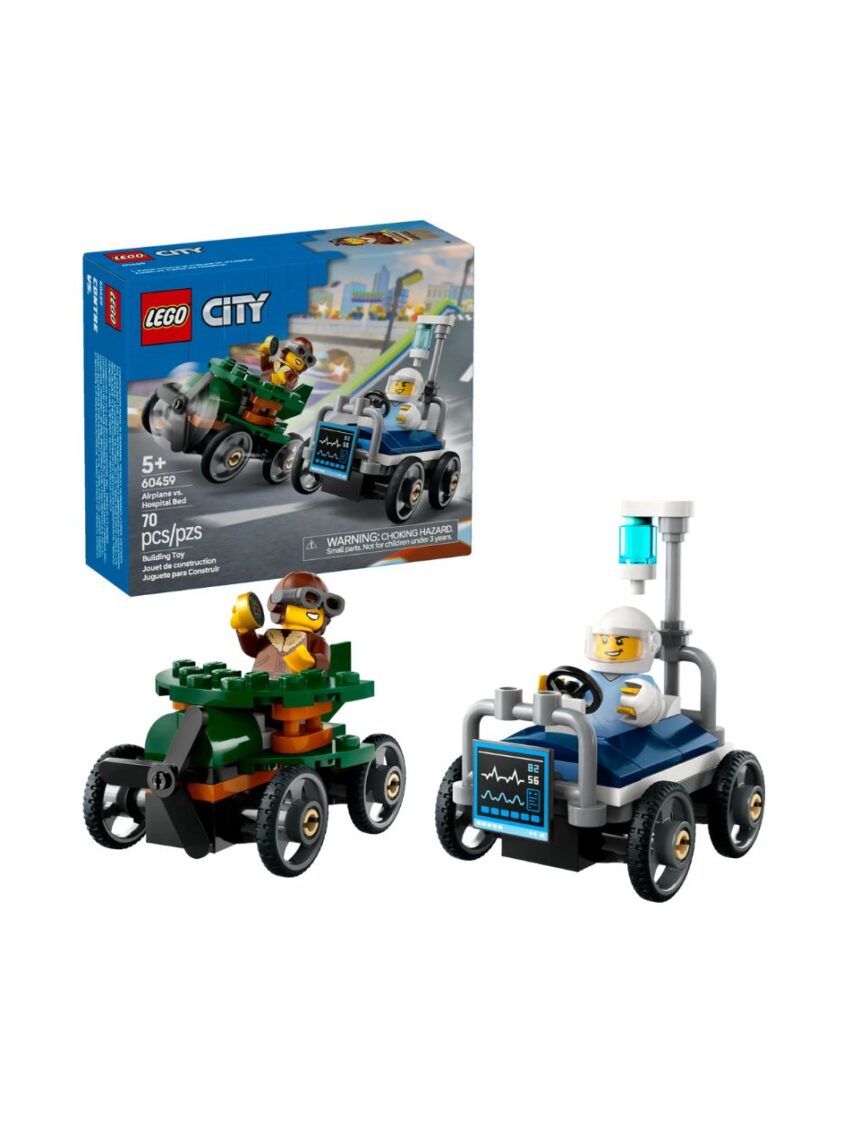Lego city airplane vs. hospital bed race car pack 60459 - Lego