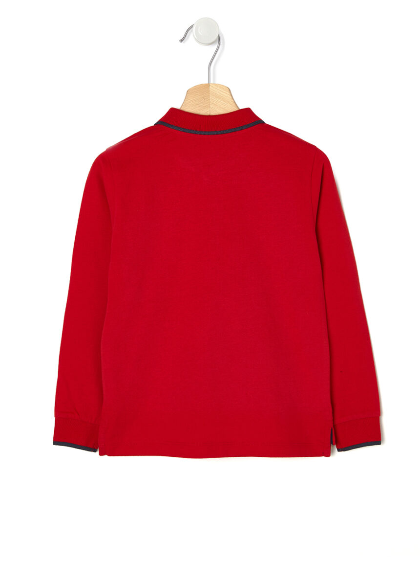 παιδική μπλούζα πόλο κόκκινη για αγόρι - Prénatal