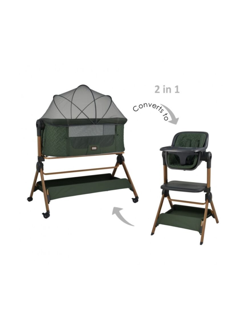 Bebe stars λίκνο-καρέκλα φαγητού serenity 2 in 1 forest green 846-176 - Bebe Stars