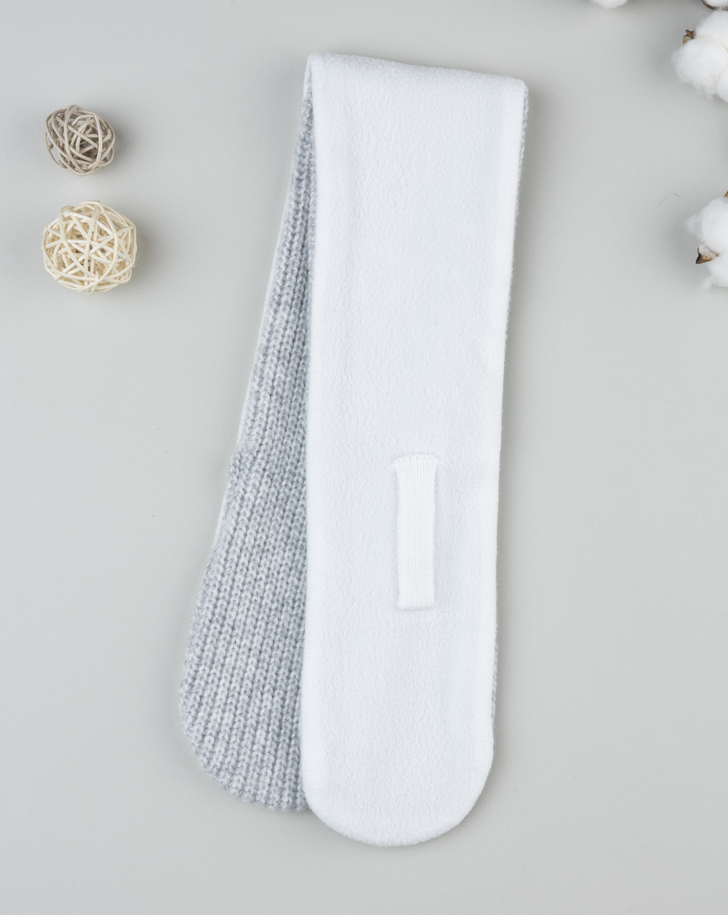 βρεφικό κασκόλ γκρι με lurex για κορίτσι - Prénatal