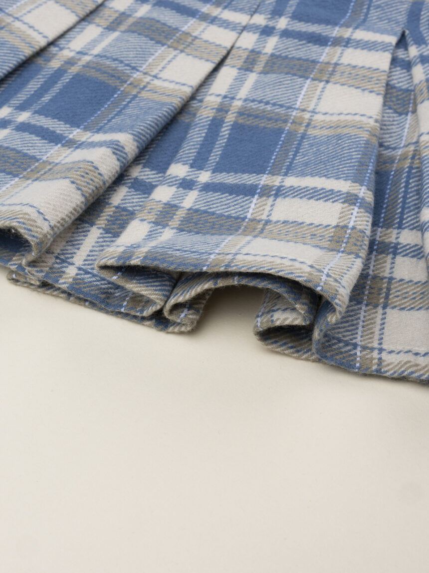 παιδική φούστα καρό μπλε/μπεζ για κορίτσι - Prénatal