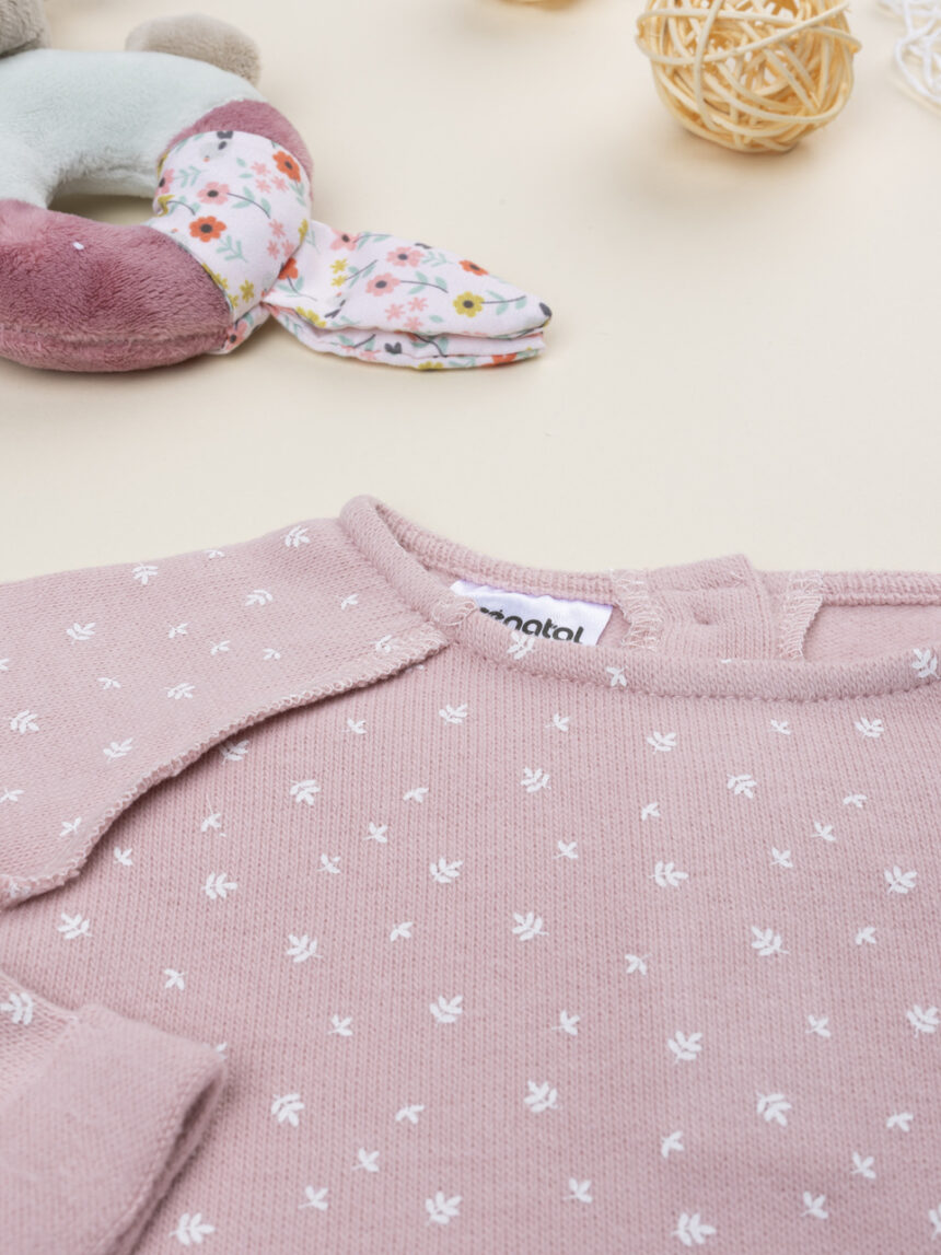 βρεφική μπλούζα ροζ με καρδούλες για κορίτσι - Prénatal