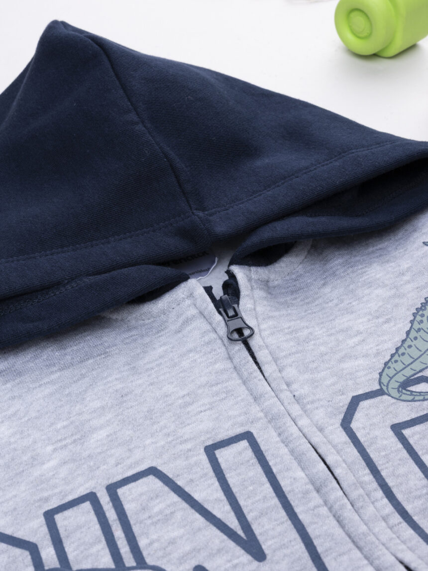 παιδική ζακέτα φούτερ γκρι dinos για αγόρι - Prénatal