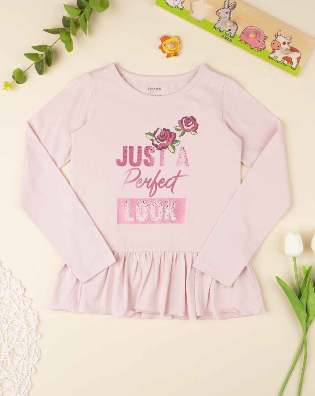 παιδική μπλούζα ροζ perfect look για κορίτσι