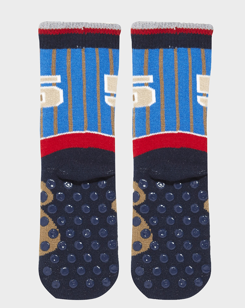 βρεφικές αντιολισθητικές κάλτσες με αρκουδάκι για αγόρι - Prénatal