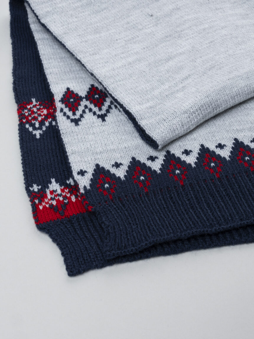 παιδικό κασκόλ γκρι/μπλε για αγόρι - Prénatal