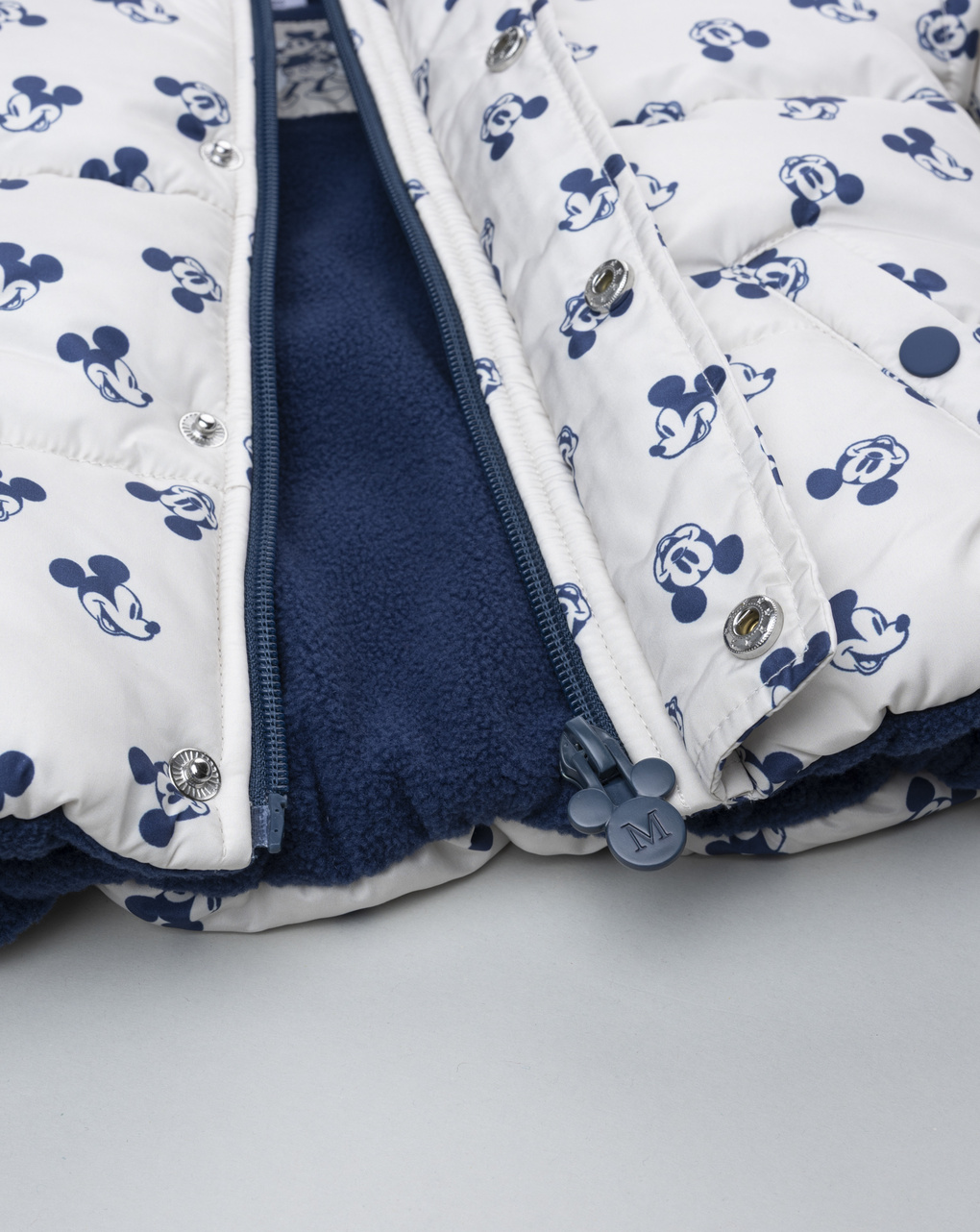 βρεφικό μπουφάν puffer λευκό mickey για αγόρι - Prénatal
