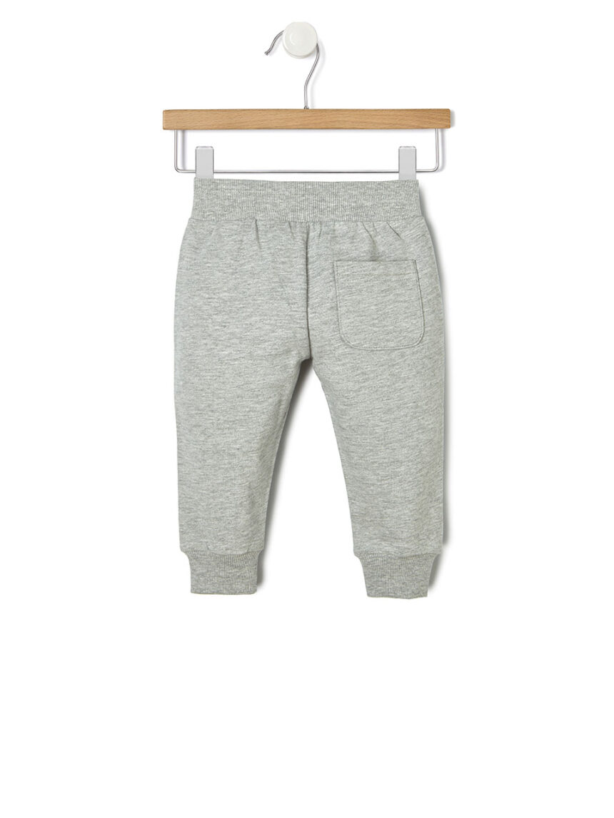 βρεφικό παντελόνι φούτερ γκρι με γατάκι για κορίτσι - Prénatal