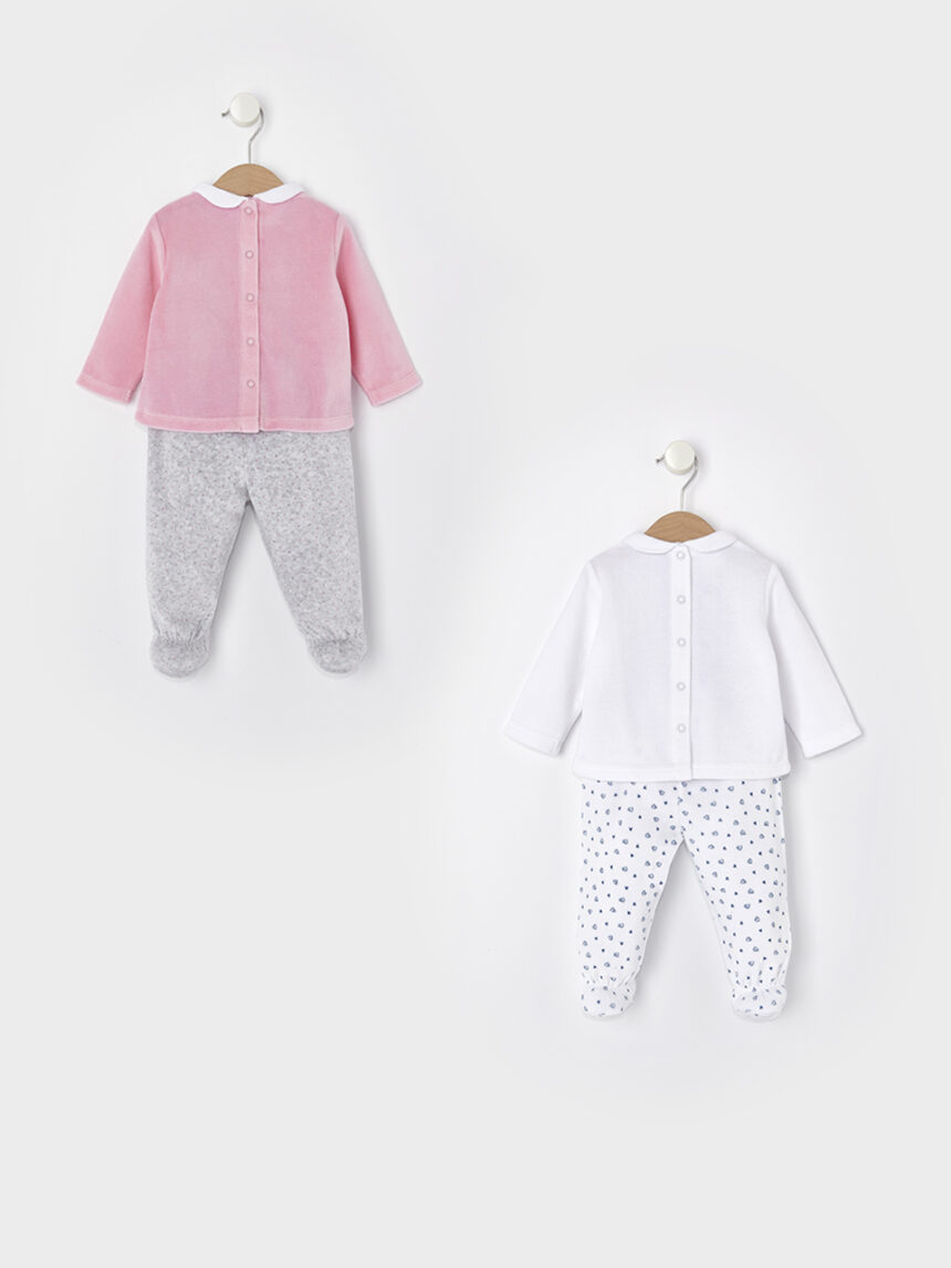 βρεφικά σετ σενίλ πακέτο x2 με ζωάκια για κορίτσι - Prénatal