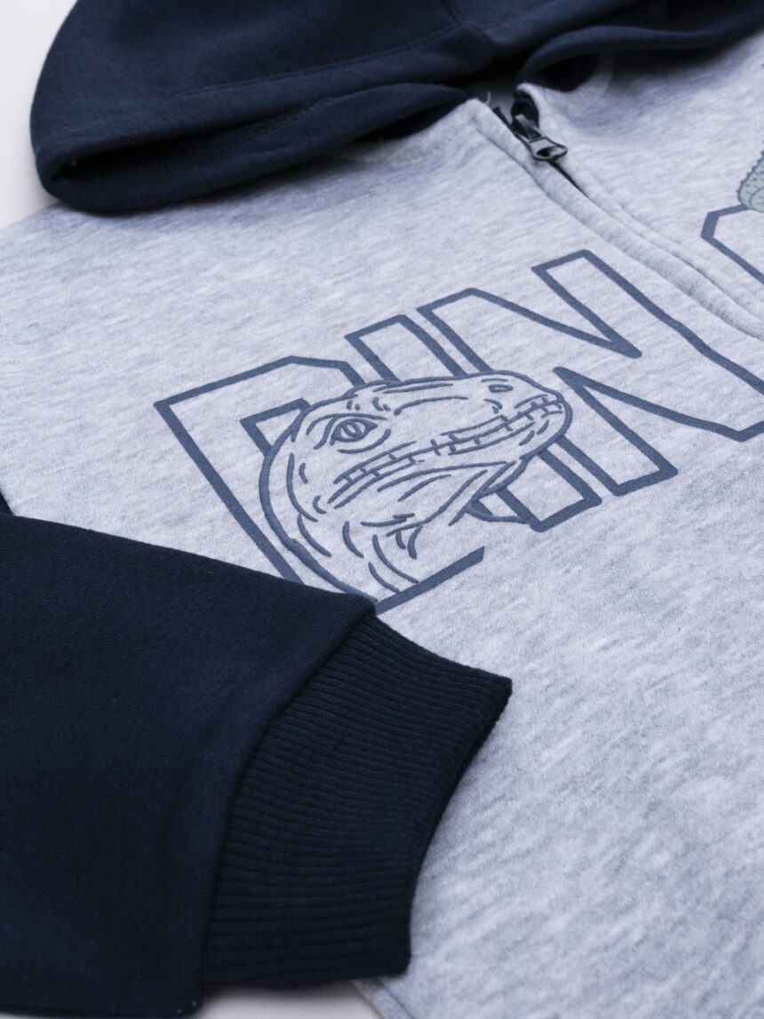 παιδική ζακέτα φούτερ γκρι dinos για αγόρι - Prénatal