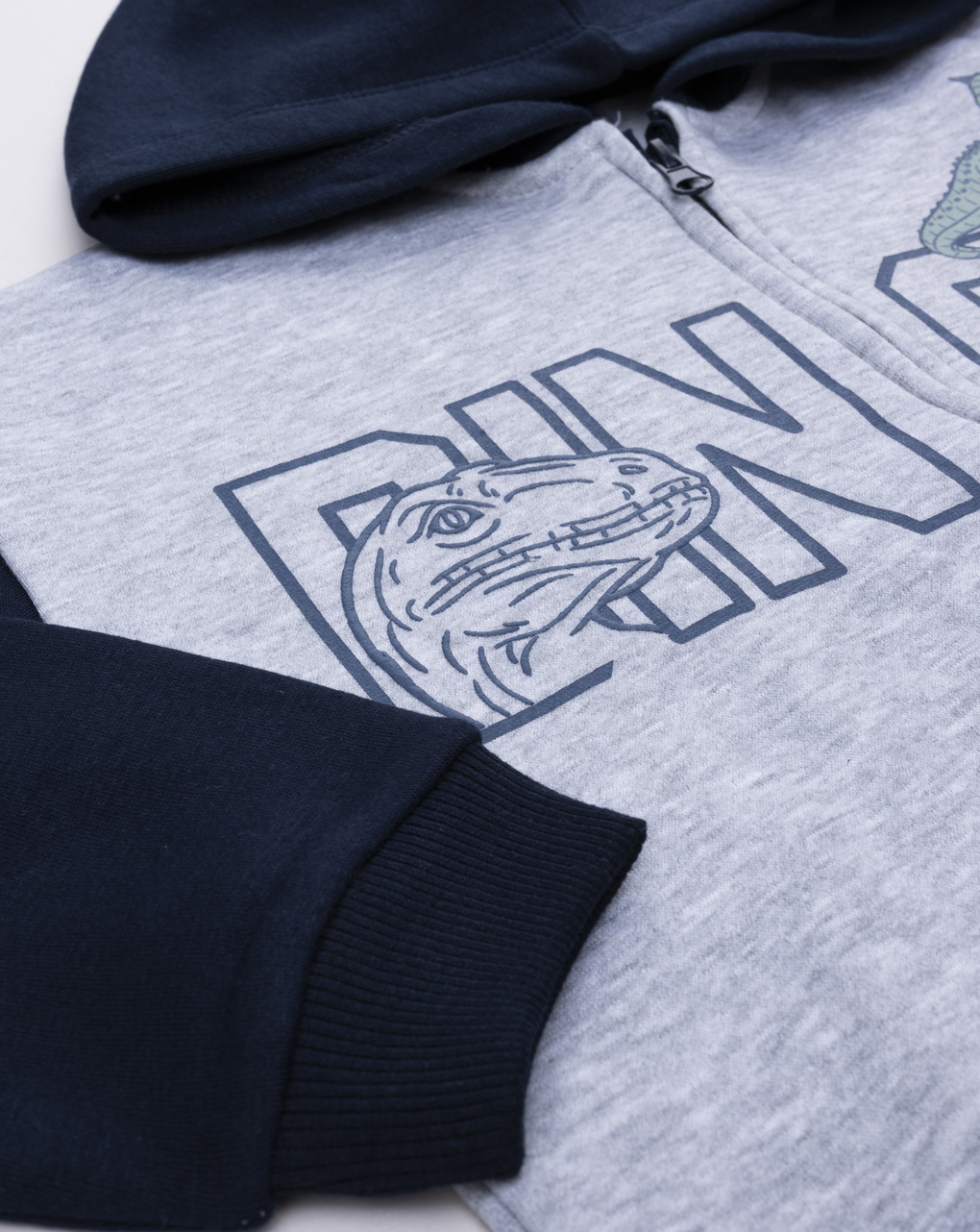 παιδική ζακέτα φούτερ γκρι dinos για αγόρι - Prénatal