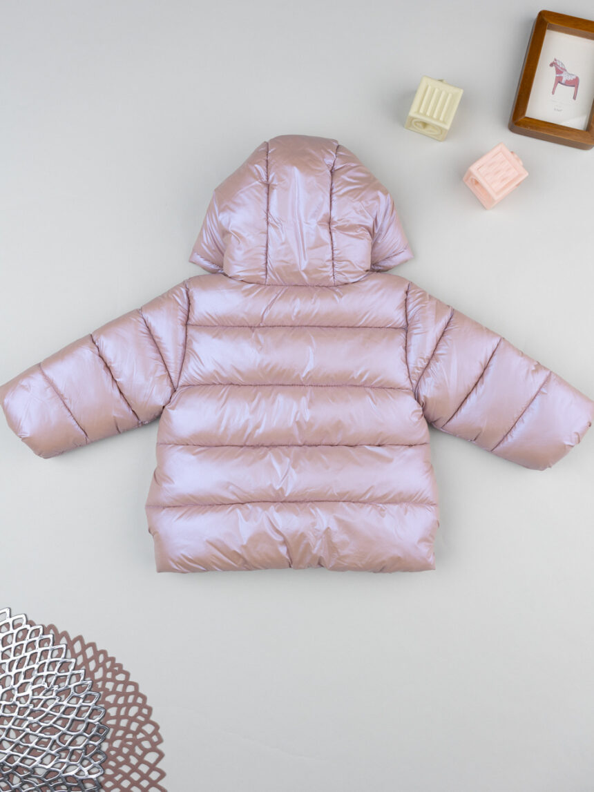 βρεφικό μπουφάν puffer ροζ metallic για κορίτσι - Prénatal