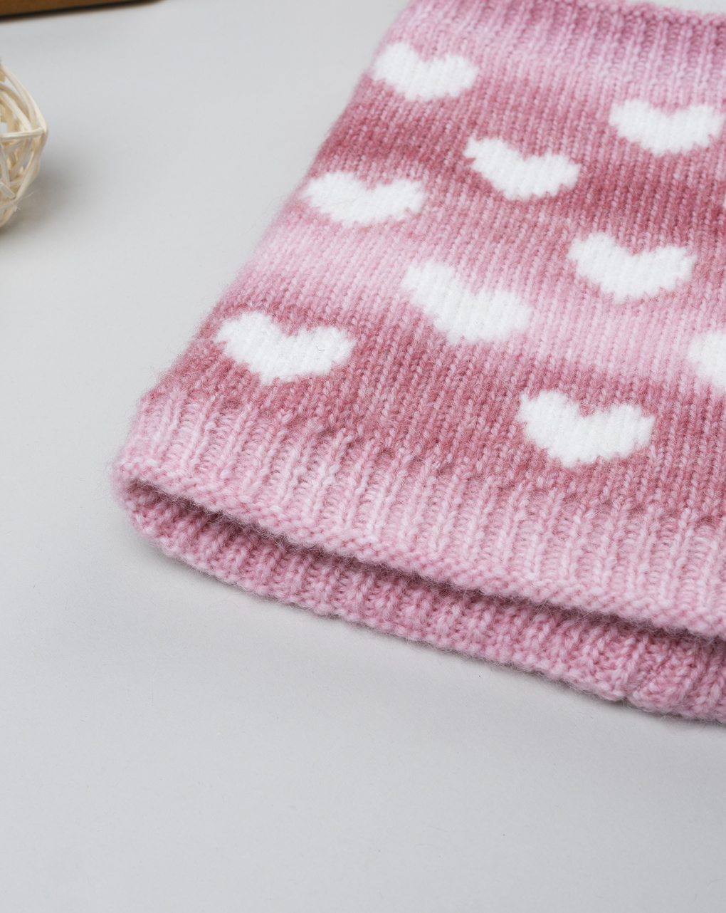 παιδικό κασκόλ λαιμός ροζ με καρδούλες για κορίτσι - Prénatal