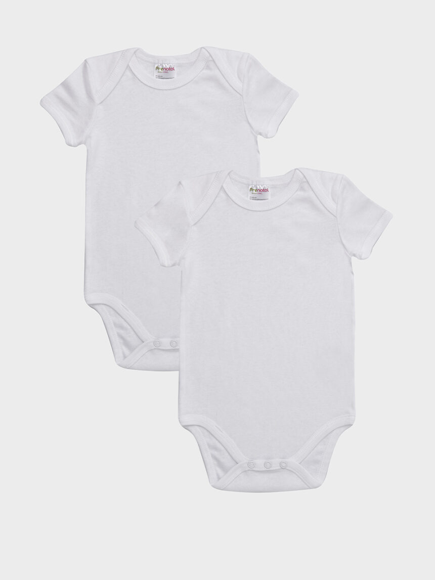 βρεφικά κορμάκια πακέτο x2 λευκά unisex - Prénatal