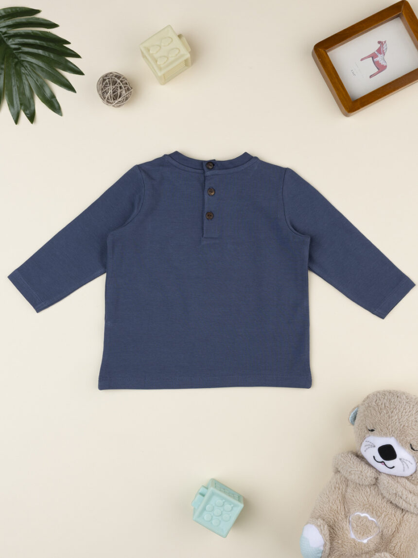 βρεφική μπλούζα μπλε camp για αγόρι - Prénatal