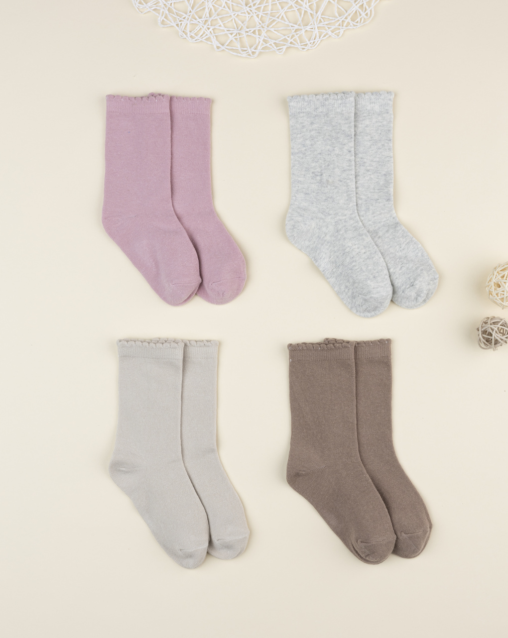 παιδικά καλτσάκια πακέτο x4 autumn για κορίτσι - Prénatal