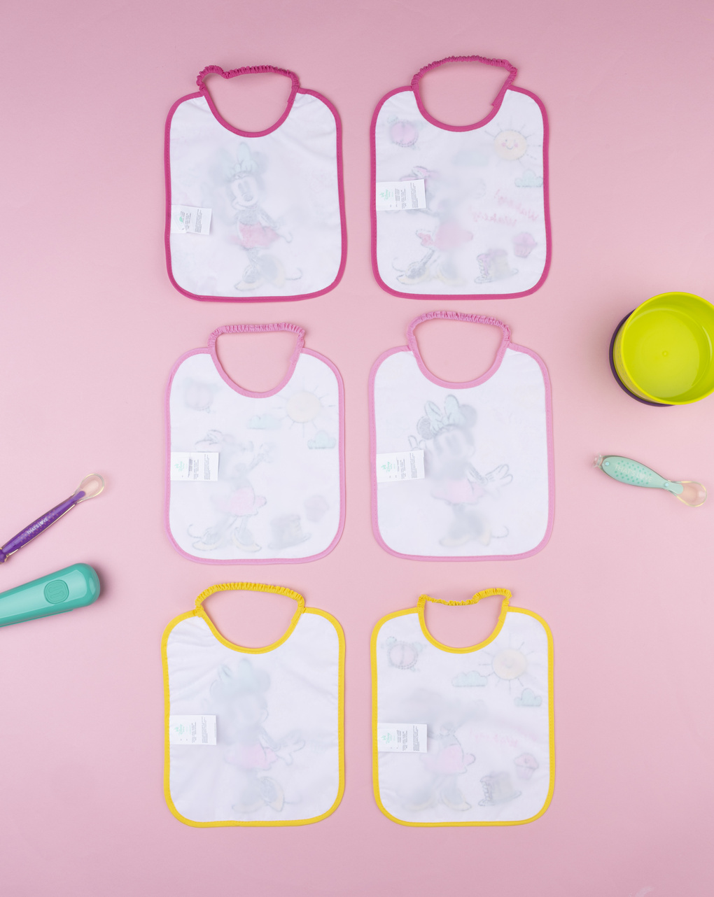 βρεφικές σαλιάρες πακέτο x6 minnie για κορίτσι - Prénatal