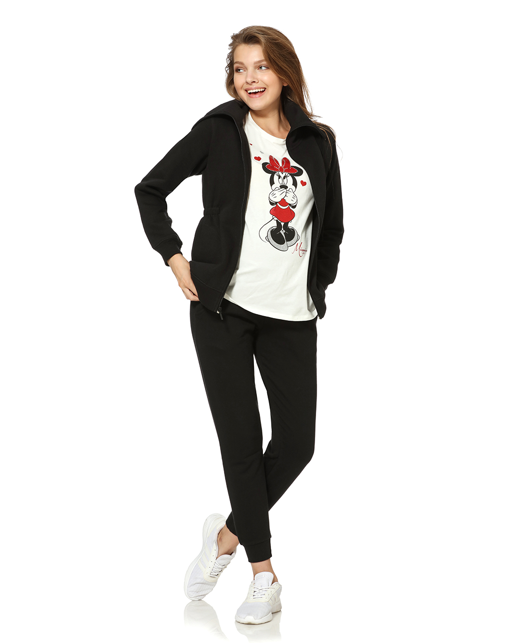 γυναικεία ζακέτα εγκυμοσύνης/θηλασμού φούτερ μαύρη