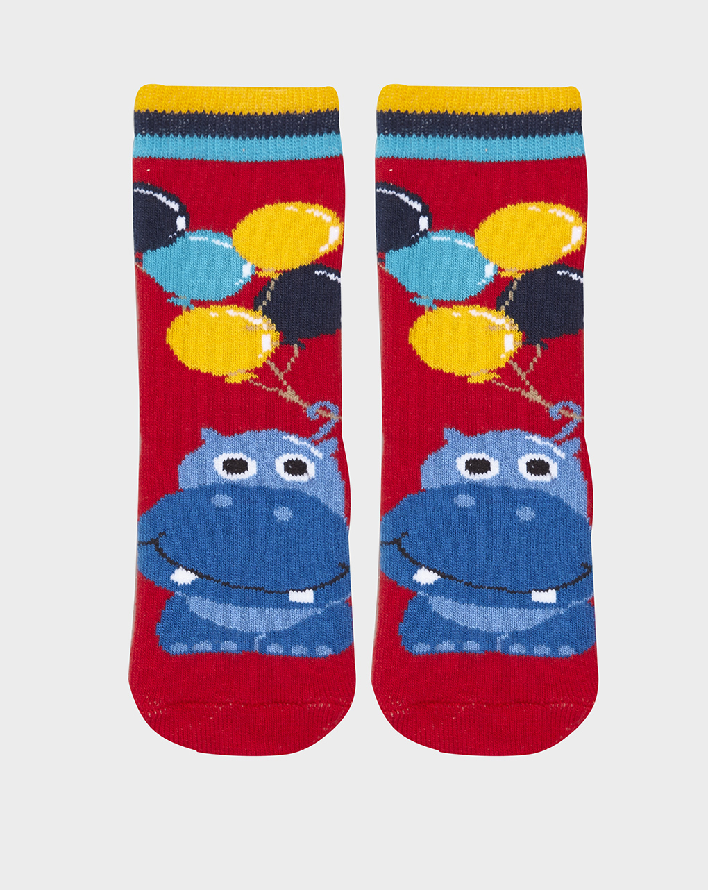 βρεφικές αντιολισθητικές κάλτσες με ιπποπόταμο για αγόρι