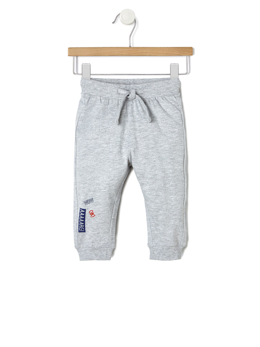 βρεφικό παντελόνι φόρμας γκρι wow για αγόρι - Prénatal