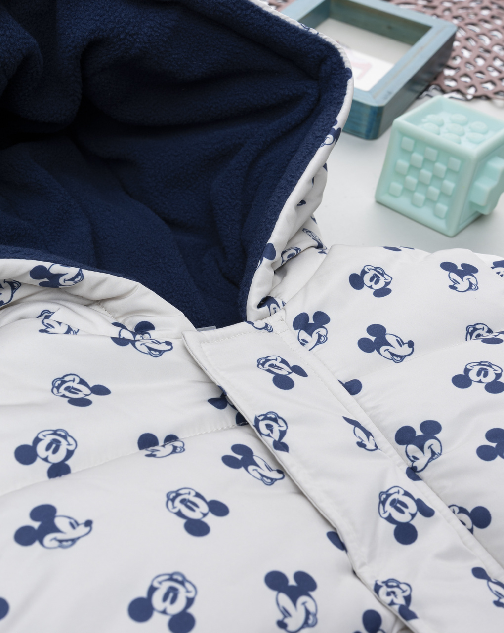 βρεφικό μπουφάν puffer λευκό mickey για αγόρι - Prénatal