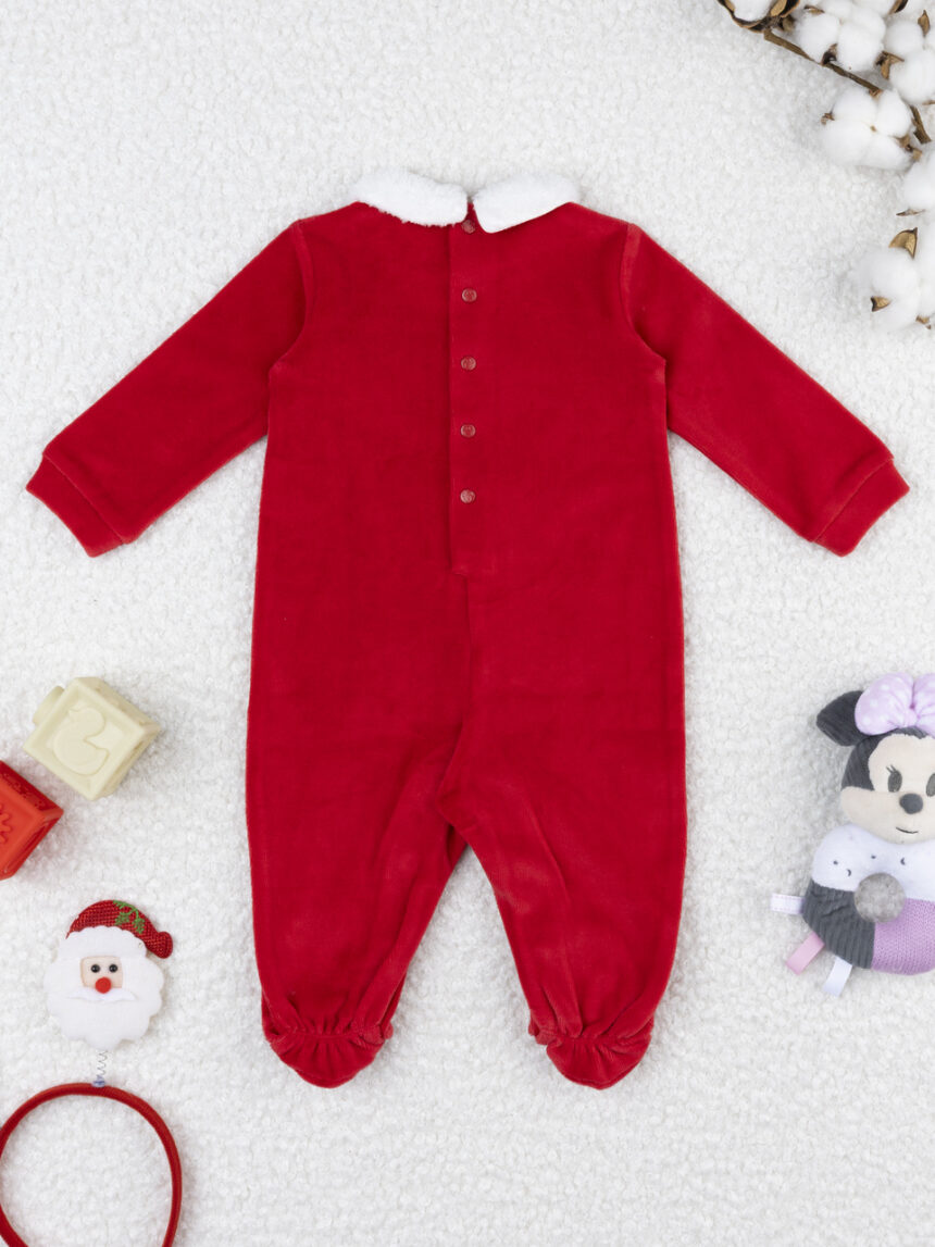 βρεφικό χριστουγεννιάτικο φορμάκι κόκκινο mickey για αγόρι - Prénatal
