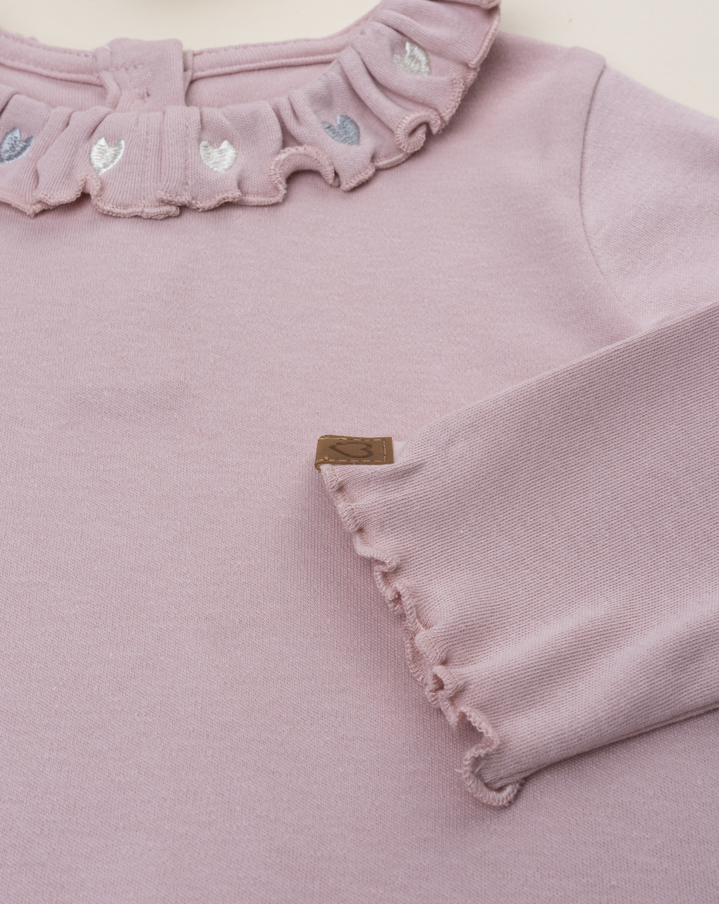 βρεφική μπλούζα ροζ με βολάν για κορίτσι - Prénatal