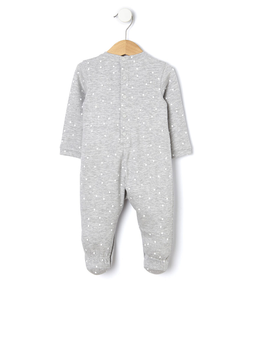 βρεφικό φορμάκι γκρι mama's love για κορίτσι - Prénatal