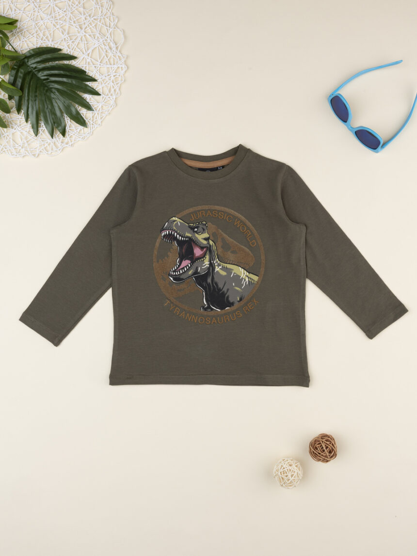 παιδική μπλούζα χακί jurassic world για αγόρι - Prénatal
