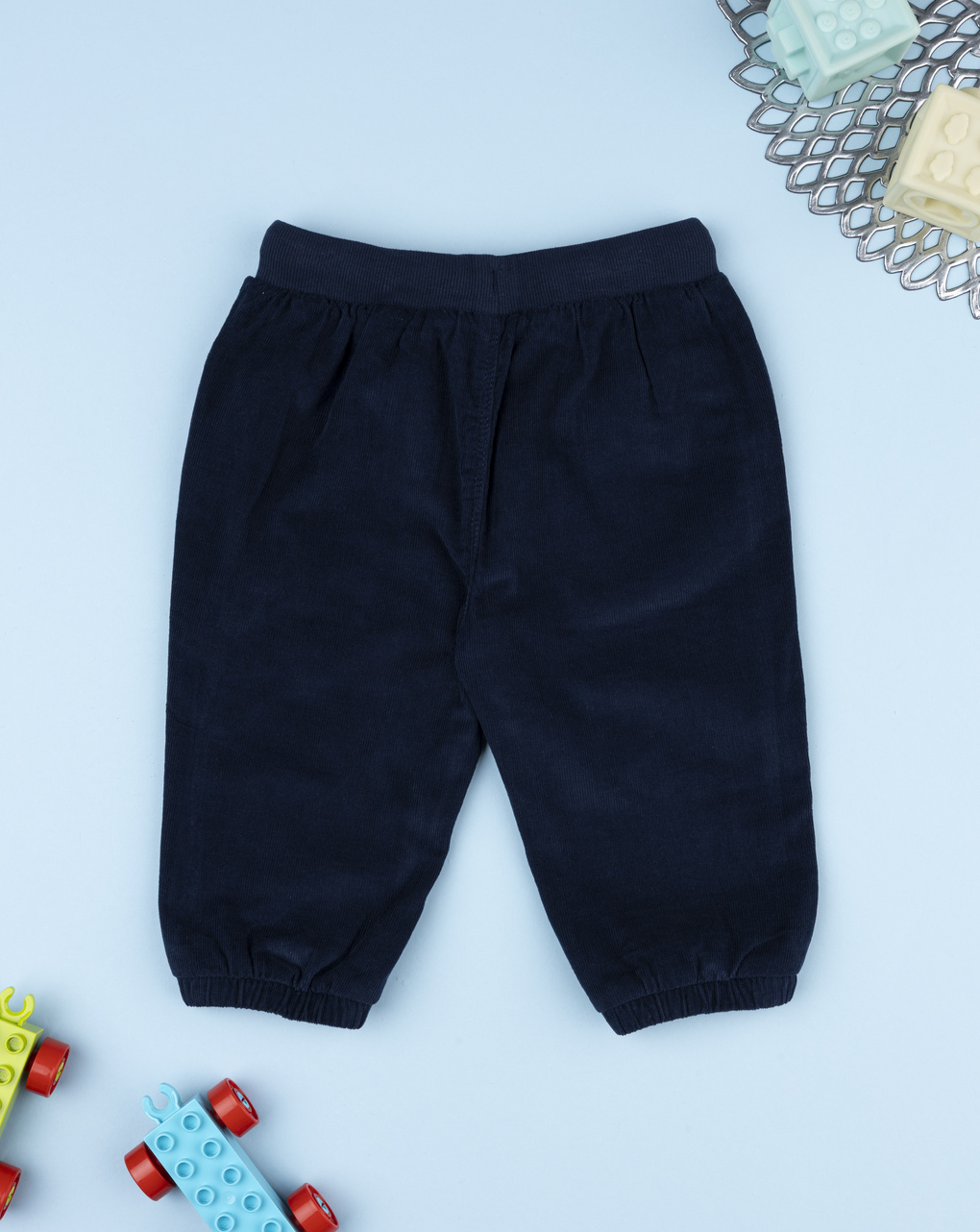 βρεφικό παντελόνι κοτλέ μπλε με σκυλάκι για αγόρι - Prénatal