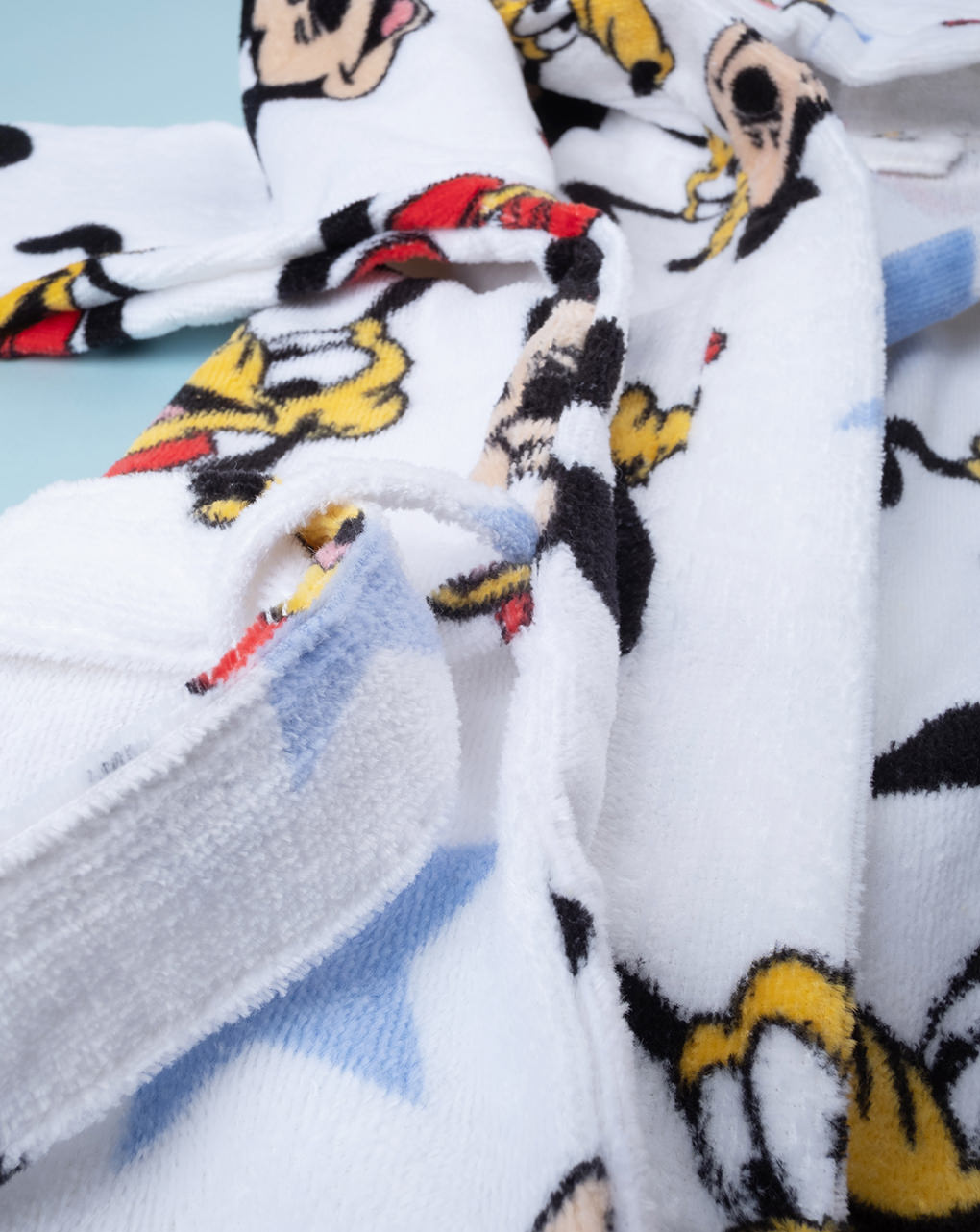 παιδικό μπουρνούζι σενίλ λευκό mickey για αγόρι - Prénatal