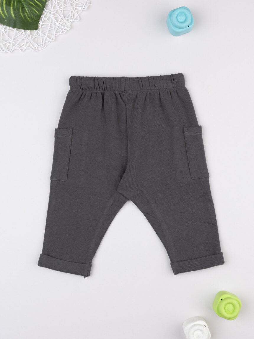 βρεφικό παντελόνι φόρμας γκρι με τσέπες για αγόρι - Prénatal