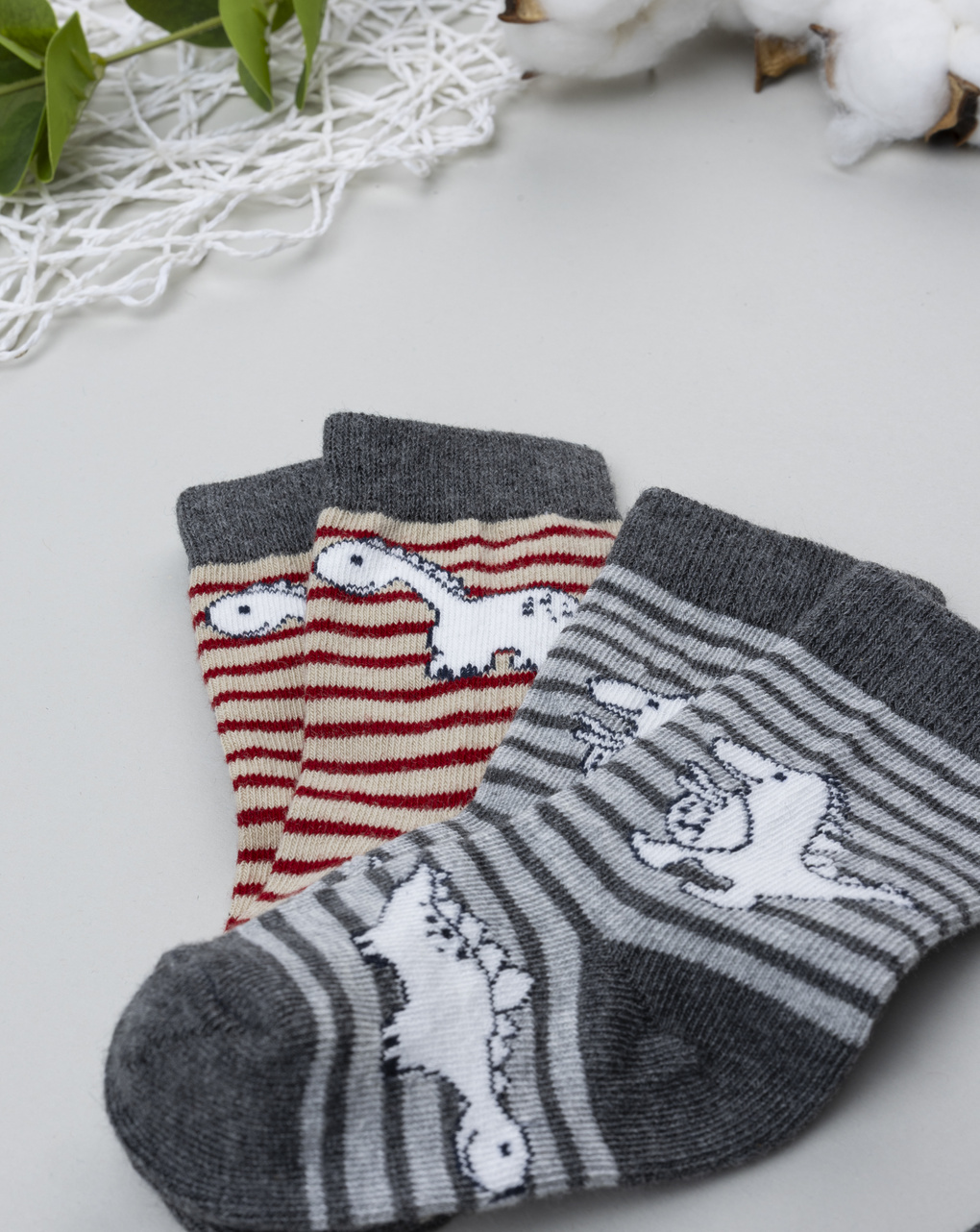 βρεφικά καλτσάκια πακέτο x4 με δεινόσαυρους για αγόρι - Prénatal