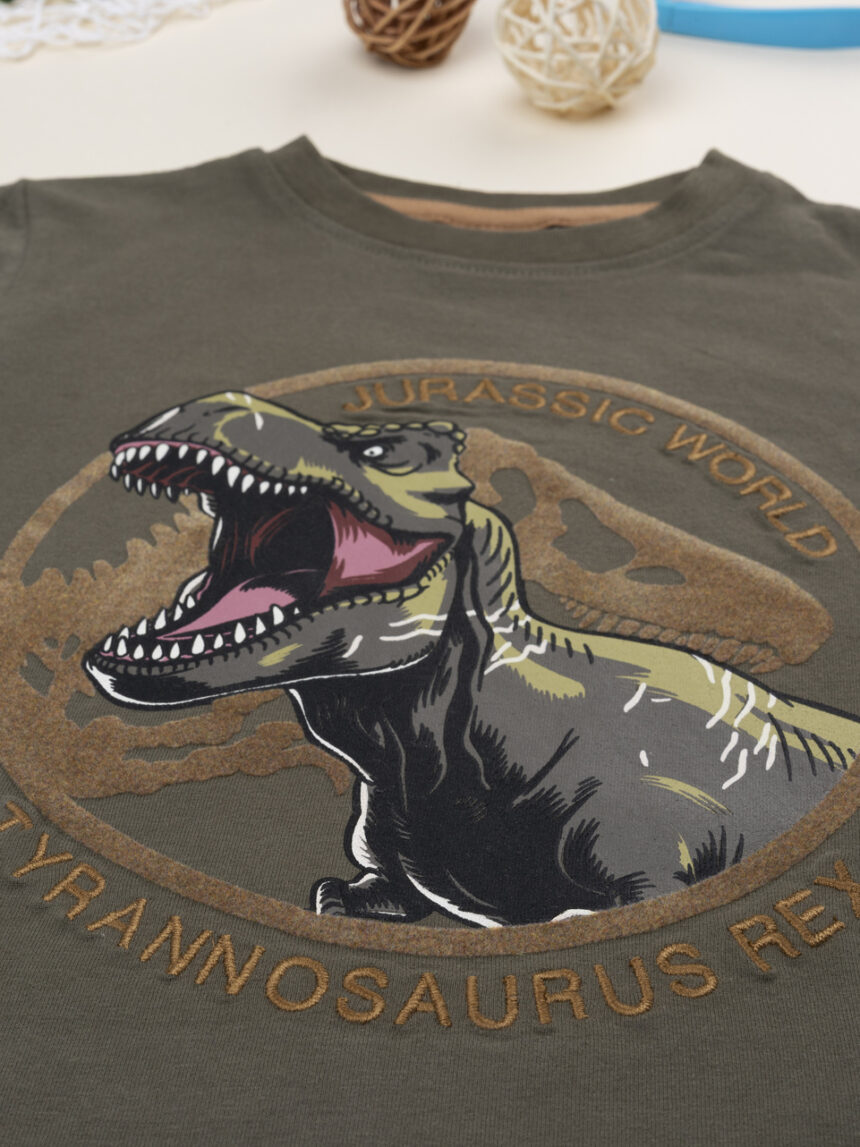 παιδική μπλούζα χακί jurassic world για αγόρι - Prénatal