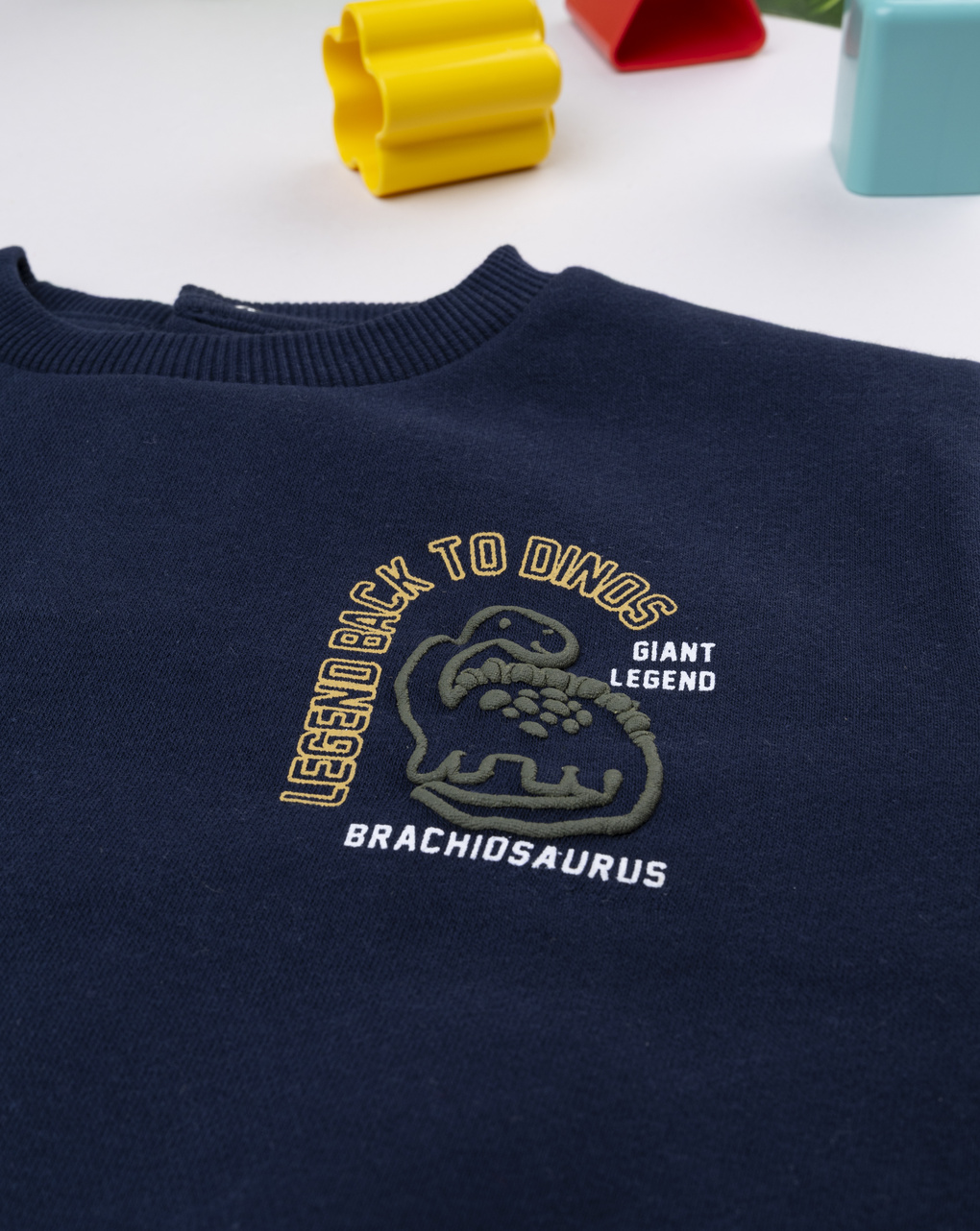 βρεφική μπλούζα φούτερ μπλε με δεινόσαυρο για αγόρι - Prénatal