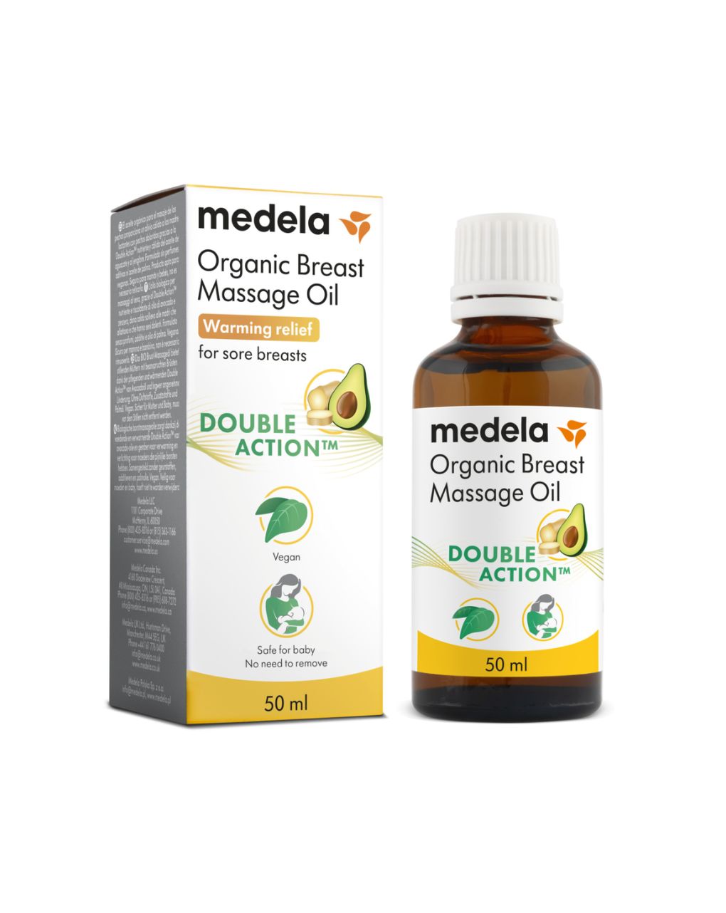 Medela σετ κρέμα βιολογική (βάλσαμο) θηλών 40gr και λάδι βιολογικό για μασάζ στήθους 50ml vegan - Medela